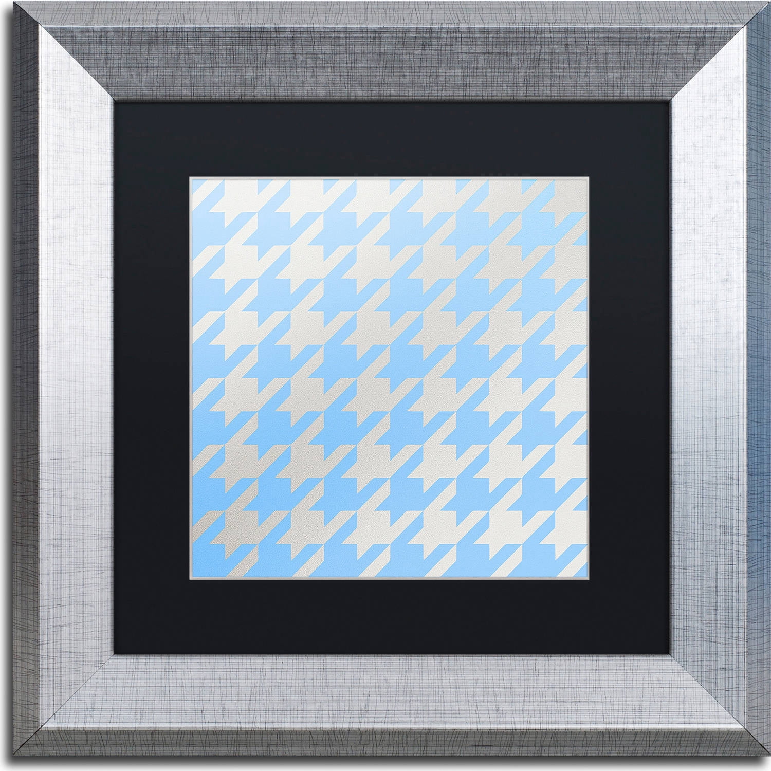 Trademark Fine Art "Xmas Houndstooth 3" Canvas Art by Color Bakery, Black Matte, Silver Frame