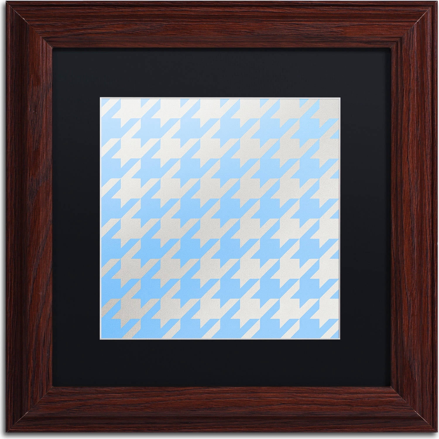 Trademark Fine Art "Xmas Houndstooth 3" Canvas Art by Color Bakery, Black Matte, Wood Frame