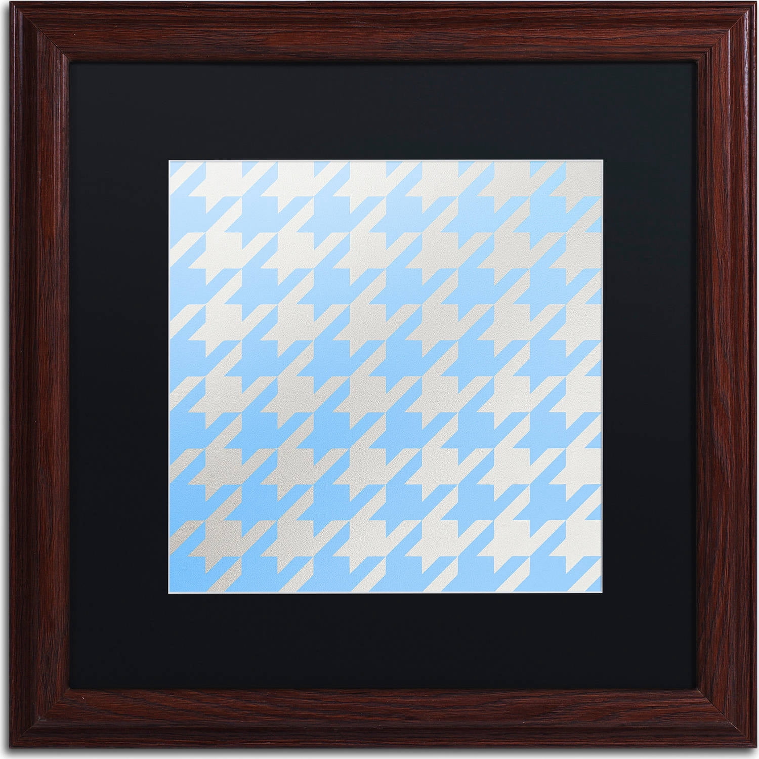 Trademark Fine Art "Xmas Houndstooth 3" Canvas Art by Color Bakery, Black Matte, Wood Frame