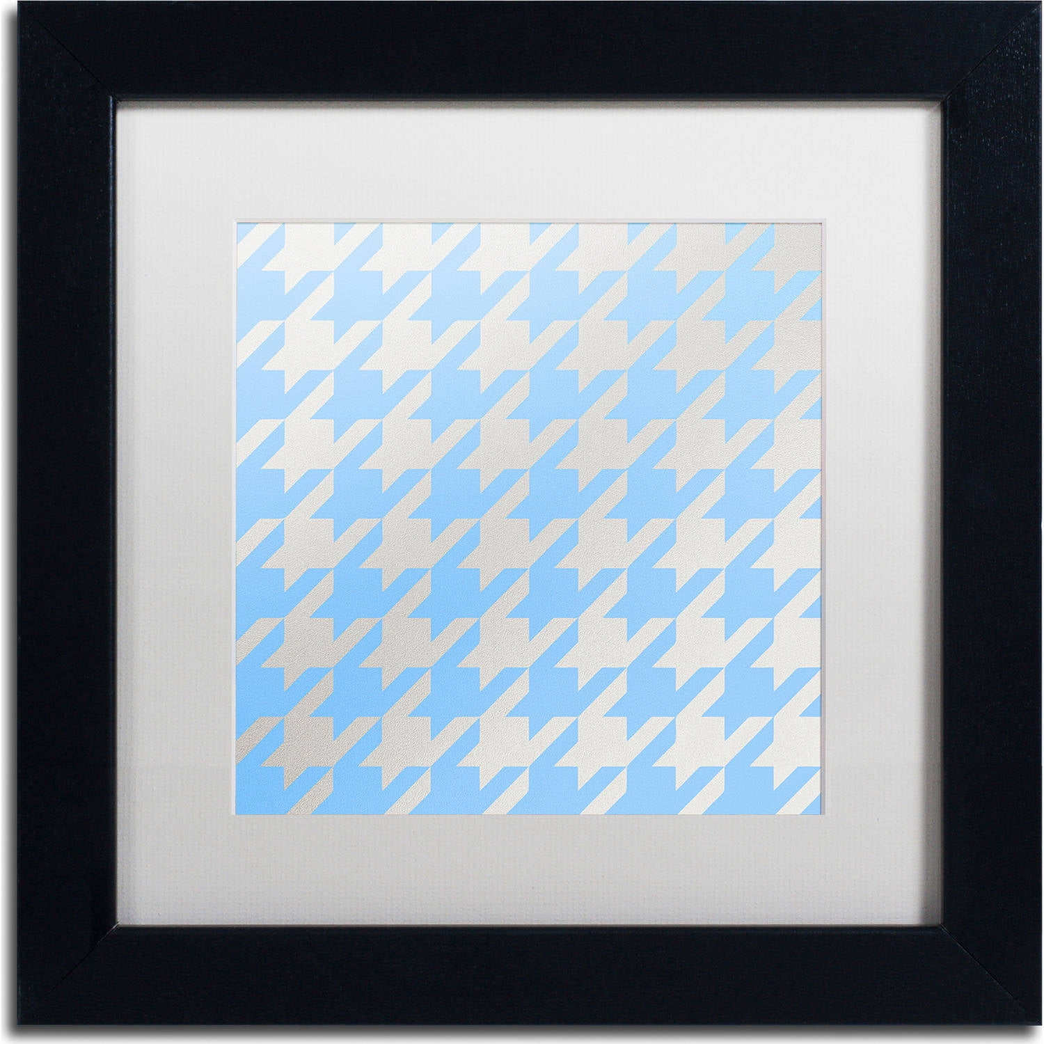 Trademark Fine Art "Xmas Houndstooth 3" Canvas Art by Color Bakery, White Matte, Black Frame