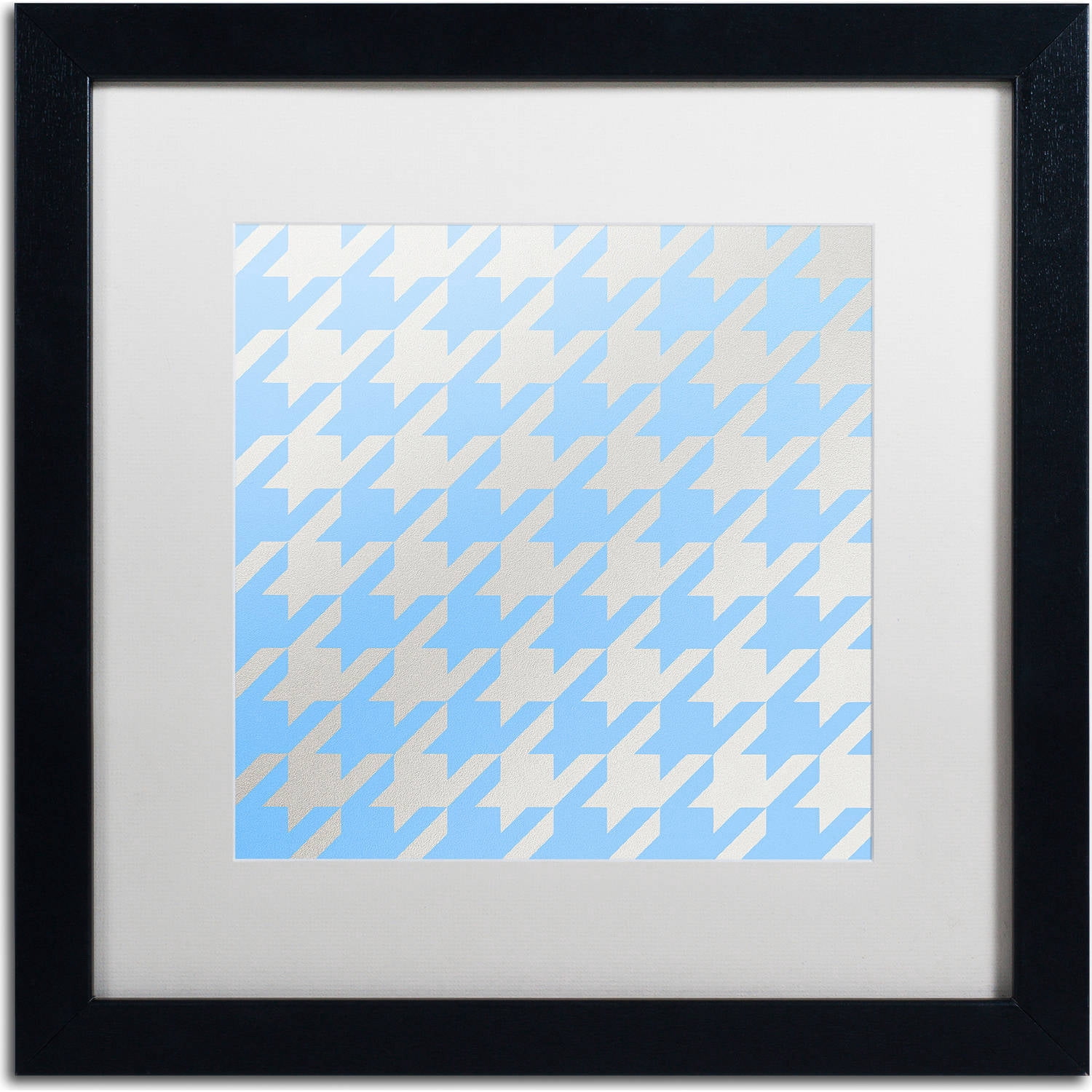 Trademark Fine Art "Xmas Houndstooth 3" Canvas Art by Color Bakery, White Matte, Black Frame