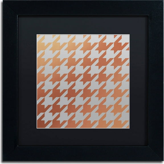 Trademark Fine Art "Xmas Houndstooth 4" Canvas Art by Color Bakery, Black Matte, Black Frame