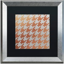Trademark Fine Art "Xmas Houndstooth 4" Canvas Art by Color Bakery, Black Matte, Silver Frame