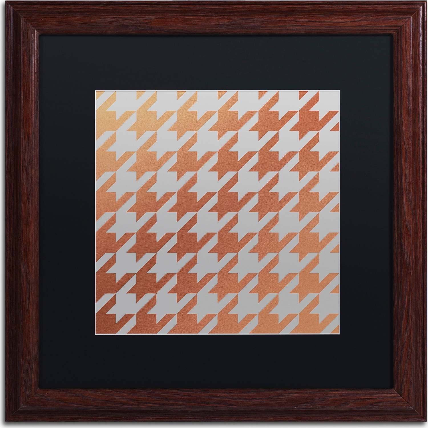 Trademark Fine Art "Xmas Houndstooth 4" Canvas Art by Color Bakery, Black Matte, Wood Frame