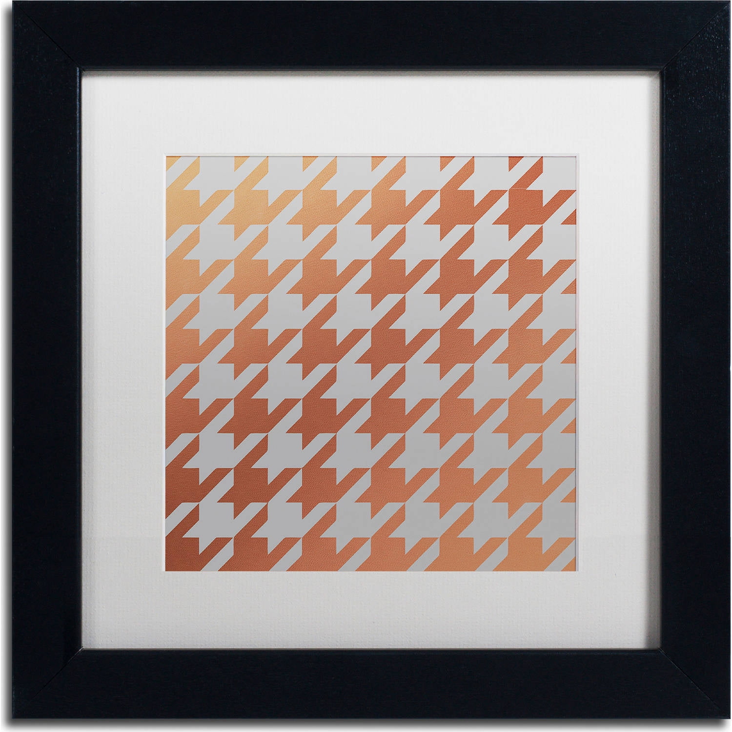 Trademark Fine Art "Xmas Houndstooth 4" Canvas Art by Color Bakery, White Matte, Black Frame