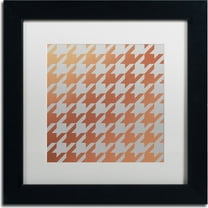 Trademark Fine Art "Xmas Houndstooth 4" Canvas Art by Color Bakery, White Matte, Black Frame