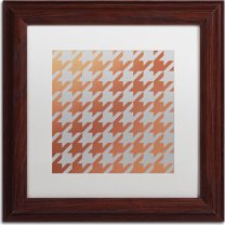 Trademark Fine Art "Xmas Houndstooth 4" Canvas Art by Color Bakery, White Matte, Wood Frame