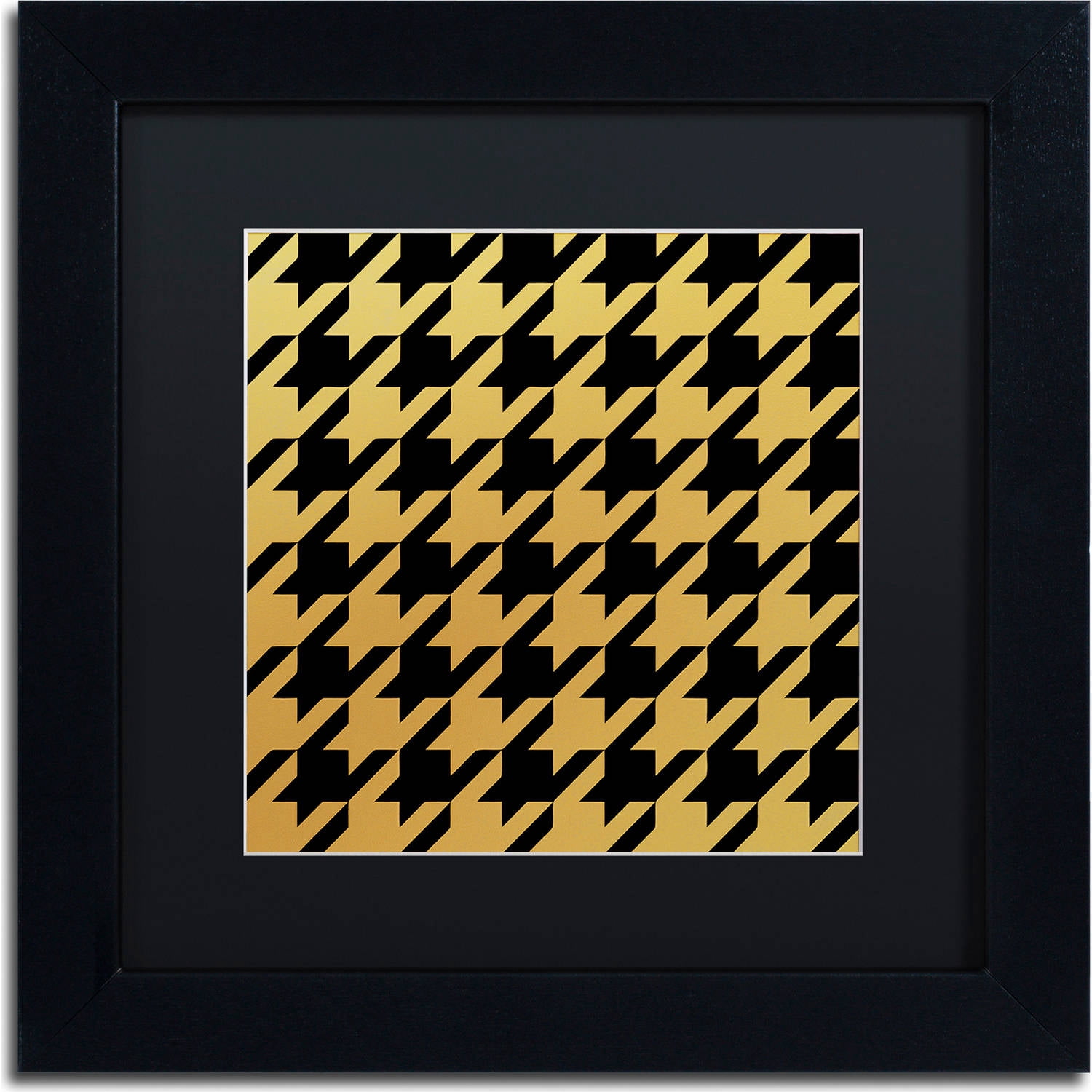 Trademark Fine Art "Xmas Houndstooth 5" Canvas Art by Color Bakery, Black Matte, Black Frame
