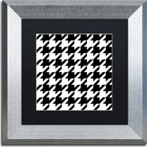 Trademark Fine Art "Xmas Houndstooth 6" Canvas Art by Color Bakery, Black Matte, Silver Frame