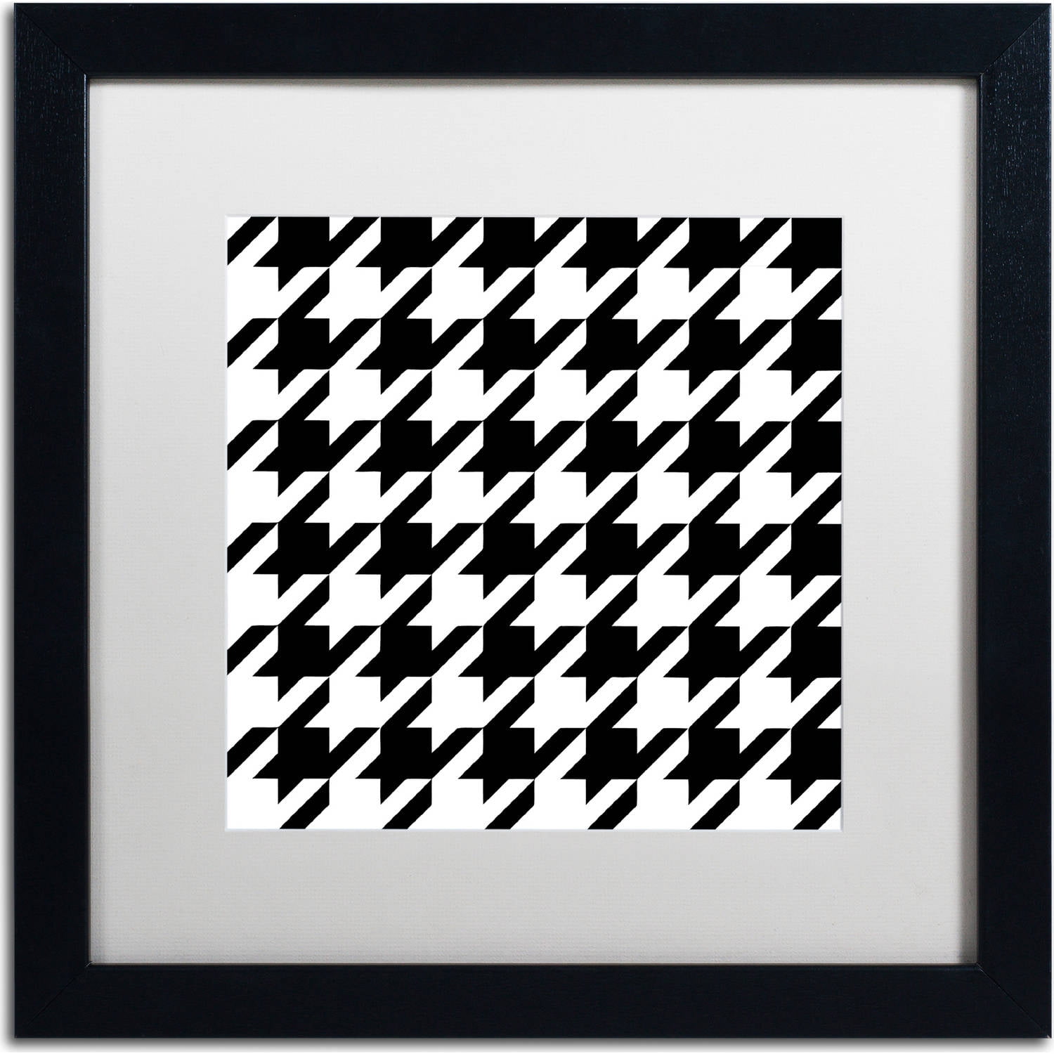 Trademark Fine Art "Xmas Houndstooth 6" Canvas Art by Color Bakery, White Matte, Black Frame