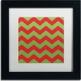 thumbnail image 1 of Trademark Fine Art "Xmas chevron 9" Canvas Art by Color Bakery, White Matte, Black Frame, 1 of 1