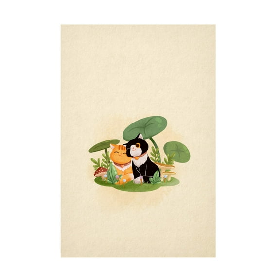 Trademark Fine Art Xuan Thai Cats in Love Canvas Wall Art