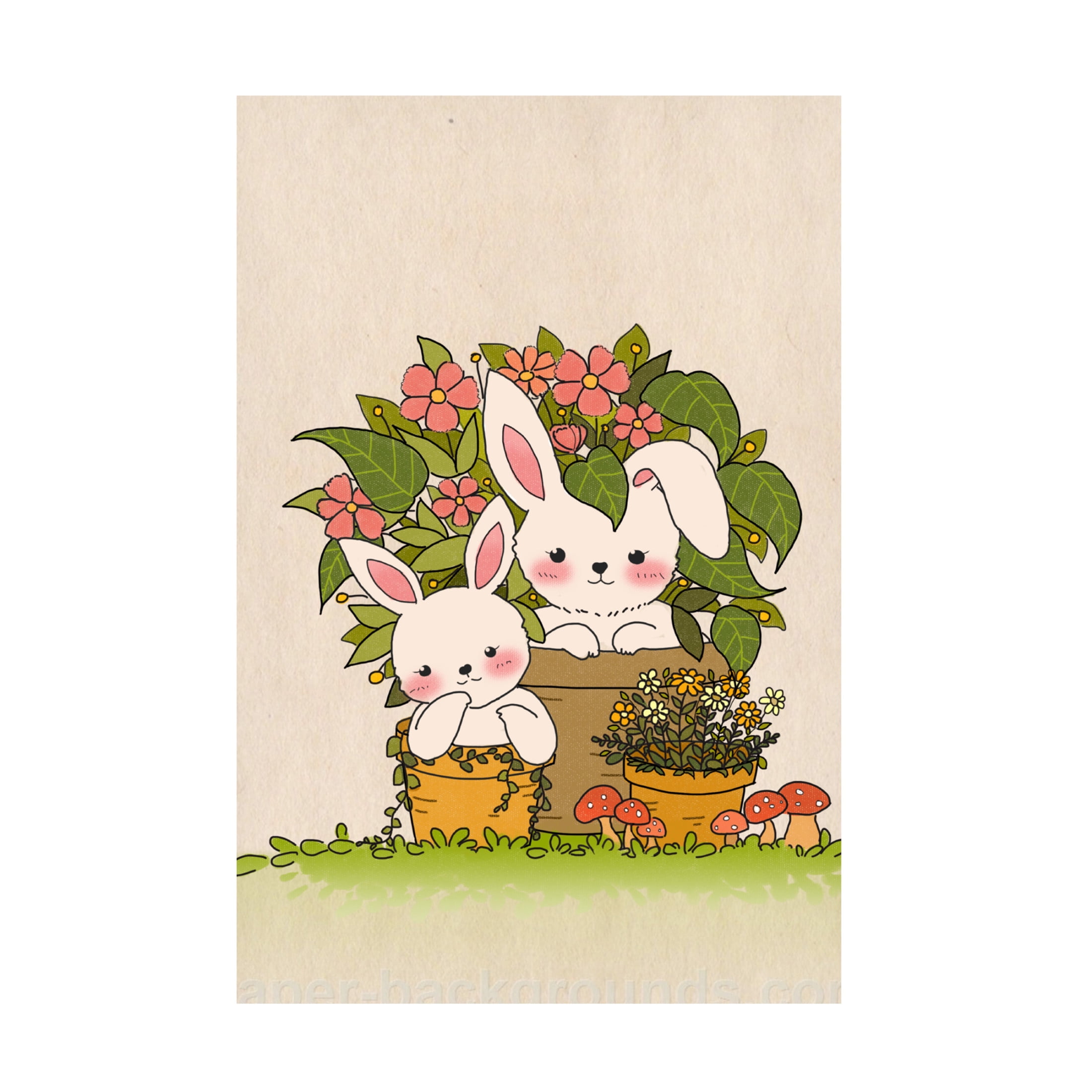 Trademark Fine Art Xuan Thai Couple Bunny Canvas Wall Art