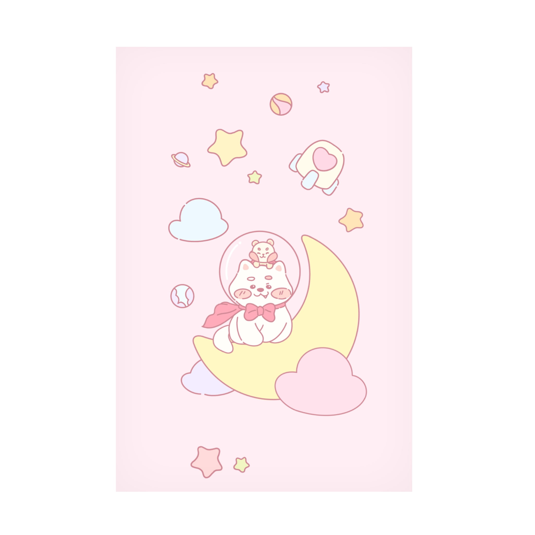 Trademark Fine Art Xuan Thai Dog and Hamster in space Canvas Wall Art