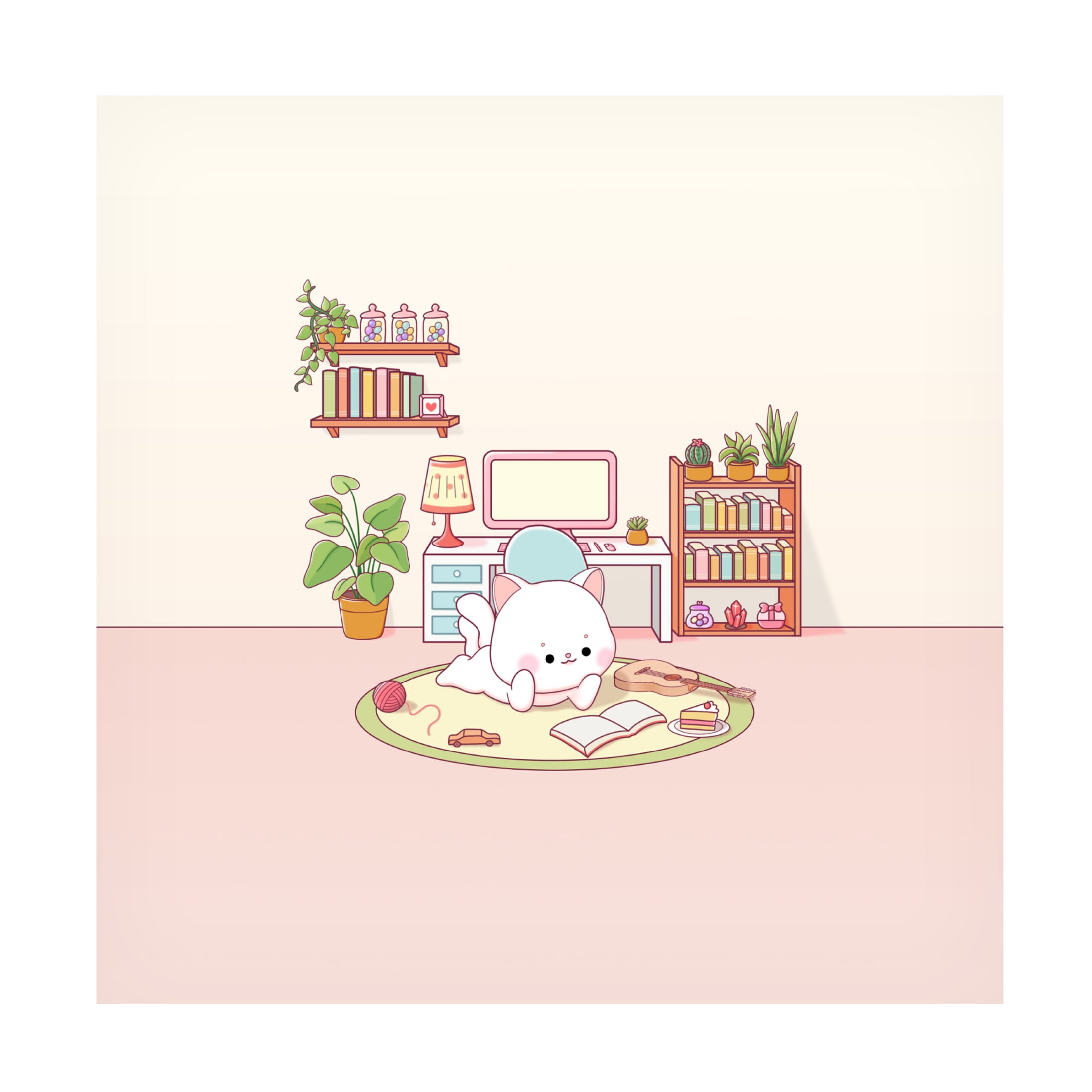 Trademark Fine Art Xuan Thai  Kitty Room Canvas Wall Art