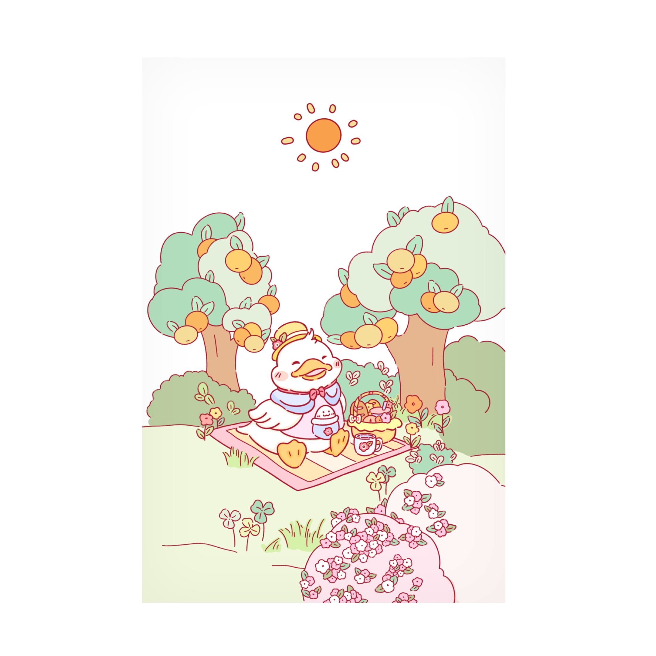 Trademark Fine Art Xuan Thai Little Duck Picnic up Canvas Wall Art
