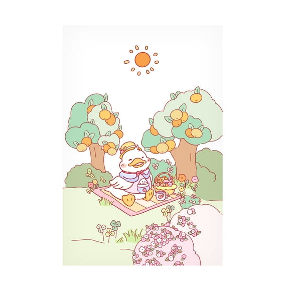 Trademark Fine Art Xuan Thai Little Duck Picnic up Canvas Wall Art