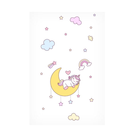 Trademark Fine Art Xuan Thai  Little Unicorn Canvas Wall Art