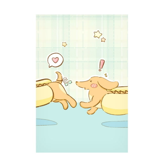 Trademark Fine Art Xuan Thai Lovely Dachshund Dog Canvas Wall Art