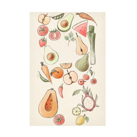 Trademark Fine Art Xuan Thai Tropical Vegetable illustration Lock Canvas Wall Art