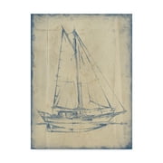 Trademark Fine Art 'Yacht Blueprint III' Canvas Art by Ethan Harper