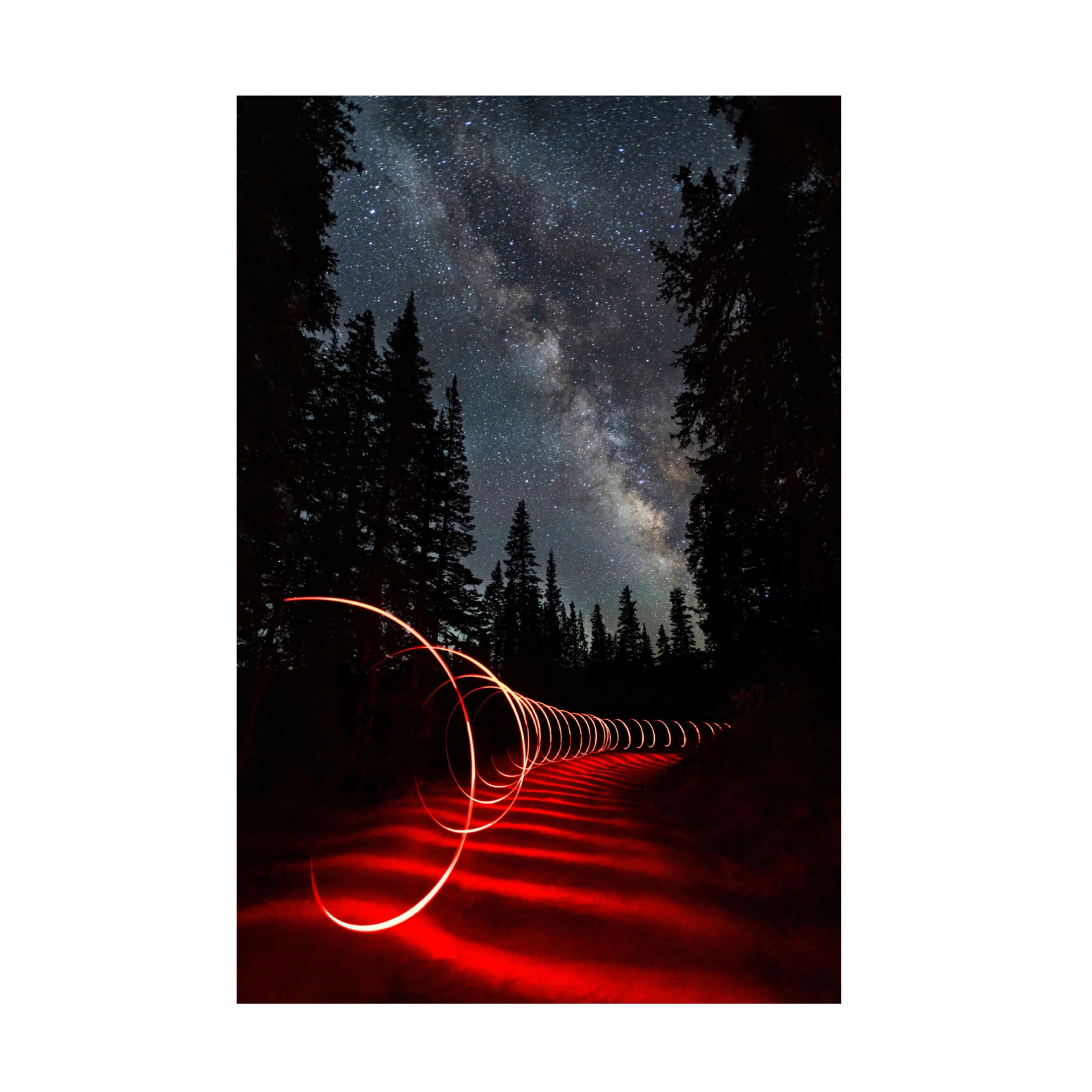Trademark Fine Art Yanyu Shen  Light Painting under the Milky Way Canvas Wall Art