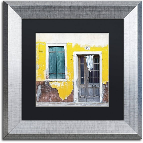 Trademark Fine Art 'Yellow Chip' Canvas Art by Michael Blanchette Photography, Black Matte, Silver Frame