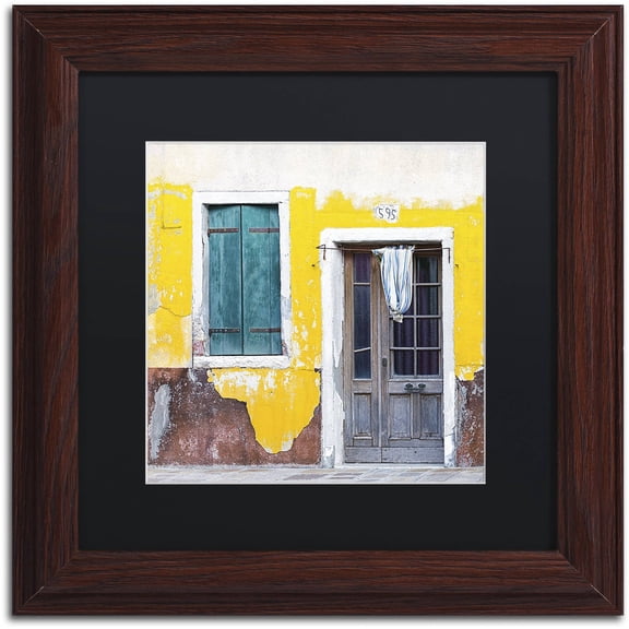 Trademark Fine Art 'Yellow Chip' Canvas Art by Michael Blanchette Photography, Black Matte, Wood Frame