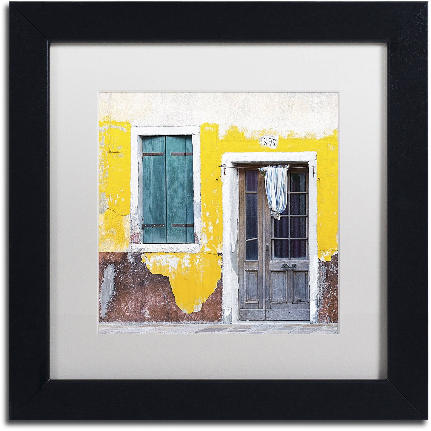Trademark Fine Art 'Yellow Chip' Canvas Art by Michael Blanchette Photography, White Matte, Black Frame