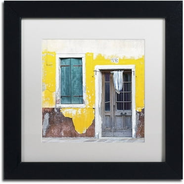 Trademark Fine Art 'Yellow Chip' Canvas Art by Michael Blanchette Photography, White Matte, Black Frame