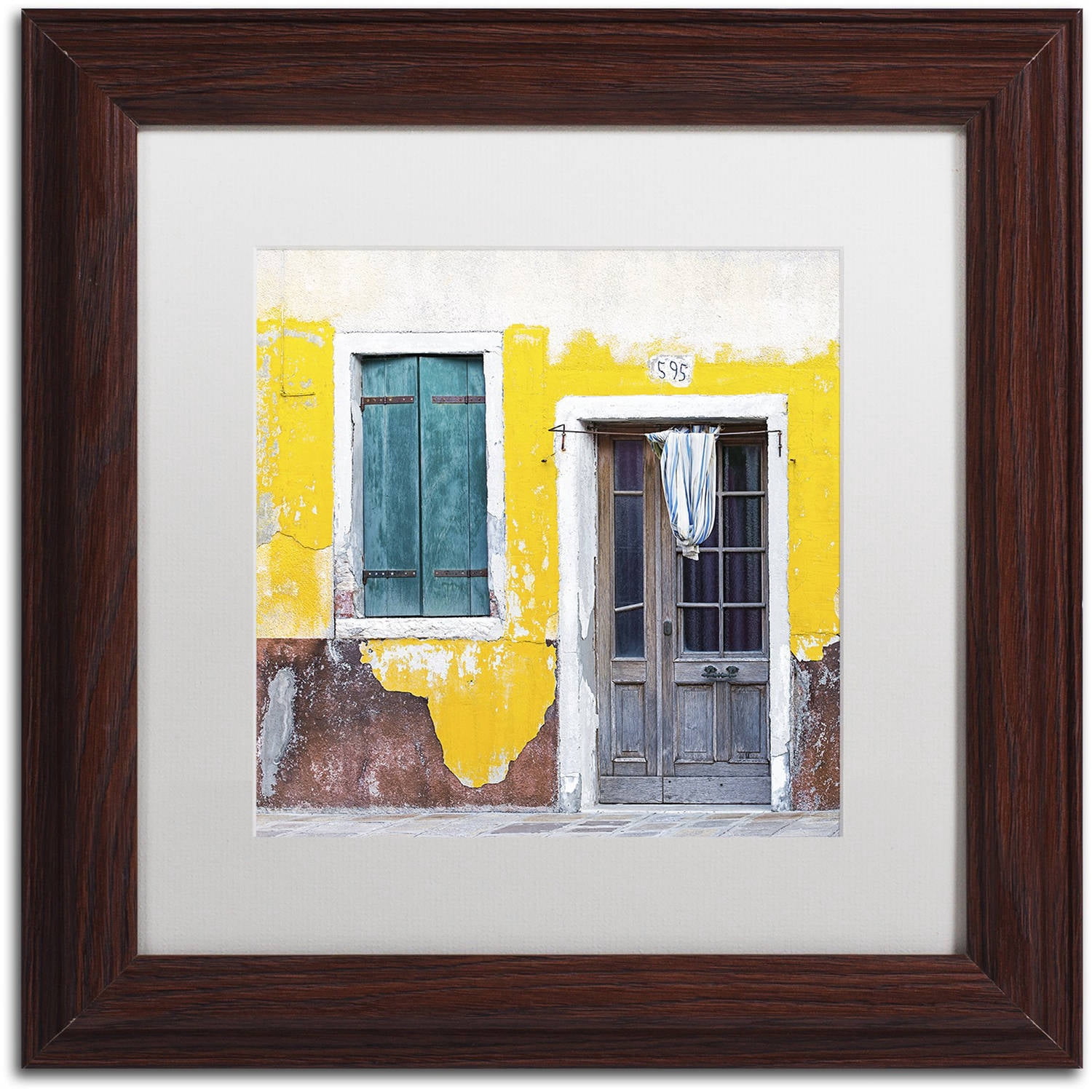 Trademark Fine Art 'Yellow Chip' Canvas Art by Michael Blanchette Photography, White Matte, Wood Frame