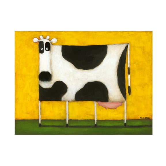 Trademark Fine Art 'Yellow Cow' Canvas Art by Daniel Patrick Kessler