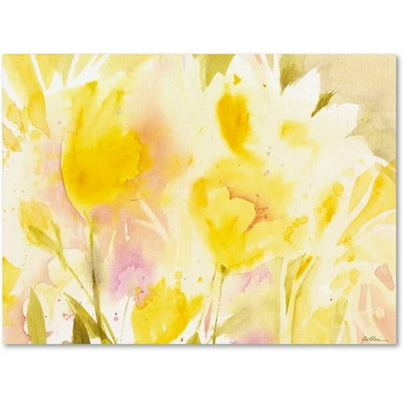 Trademark Fine Art "Yellow Gardens" Canvas Wall Art by Sheila Golden