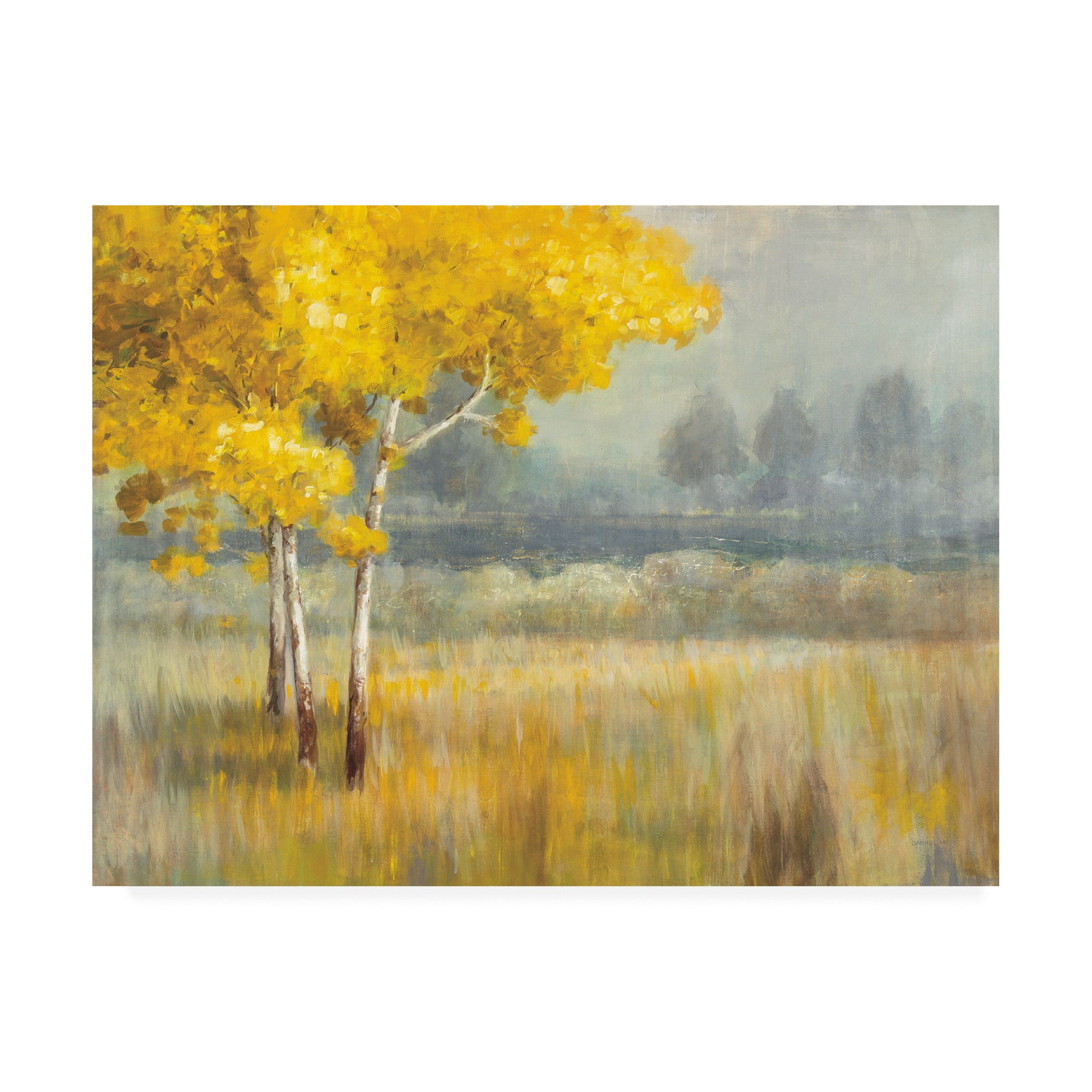 Yellow and Gray Landscape Canvas Art by Danhui Nai