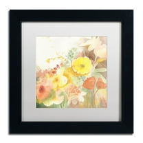 Trademark Fine Art "Yellow Path" Canvas Art by Sheila Golden, White Matte, Black Frame