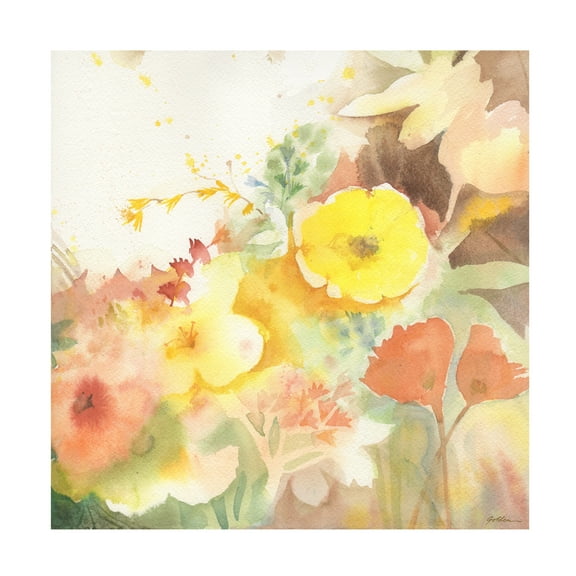 Trademark Fine Art Sheila Golden Yellow Path Canvas Wall Art - 14x14