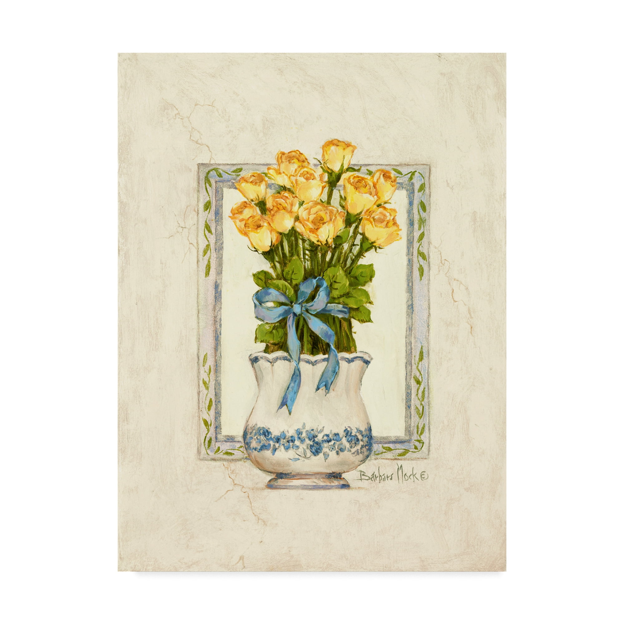 Trademark Fine Art ' Yellow Rose' Canvas Art by Barbara Mock