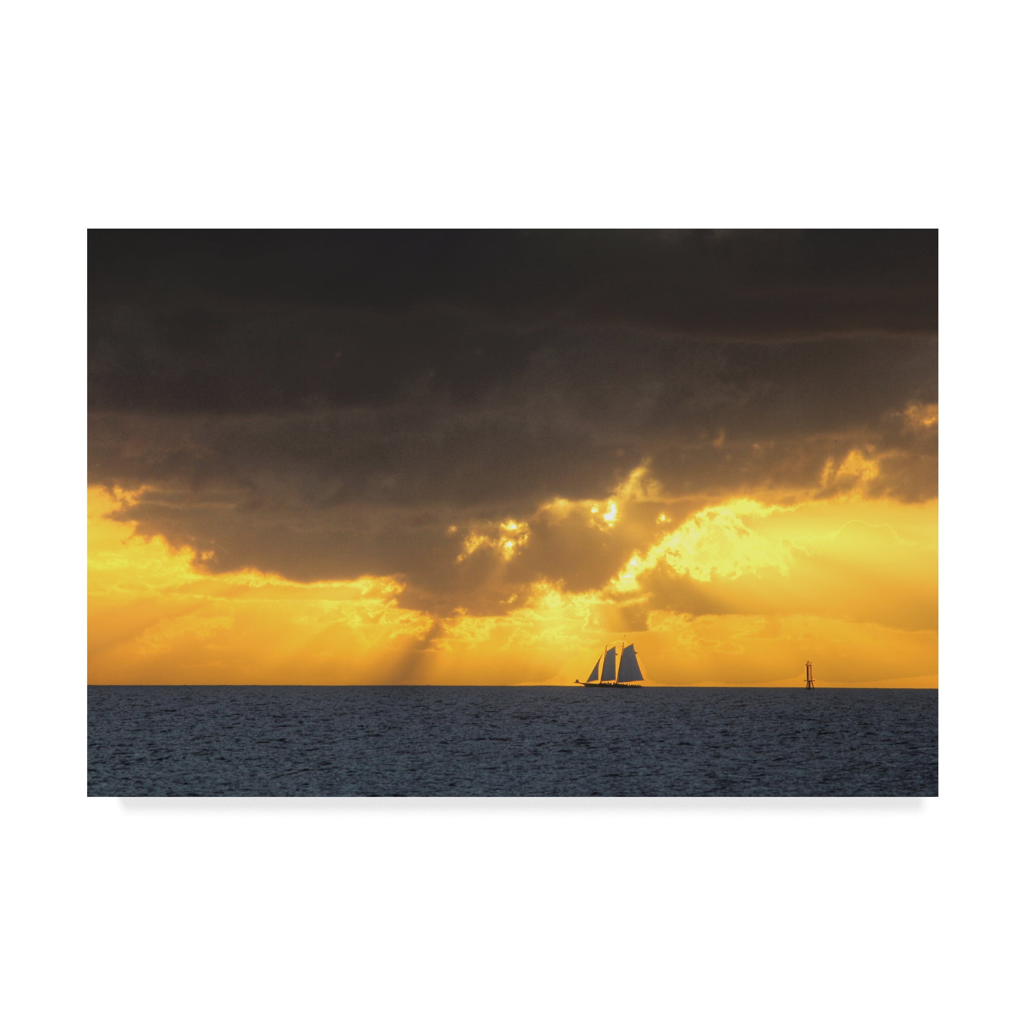 Trademark Fine Art 'Yellow Sunset' Canvas Art by Robert Goldwitz