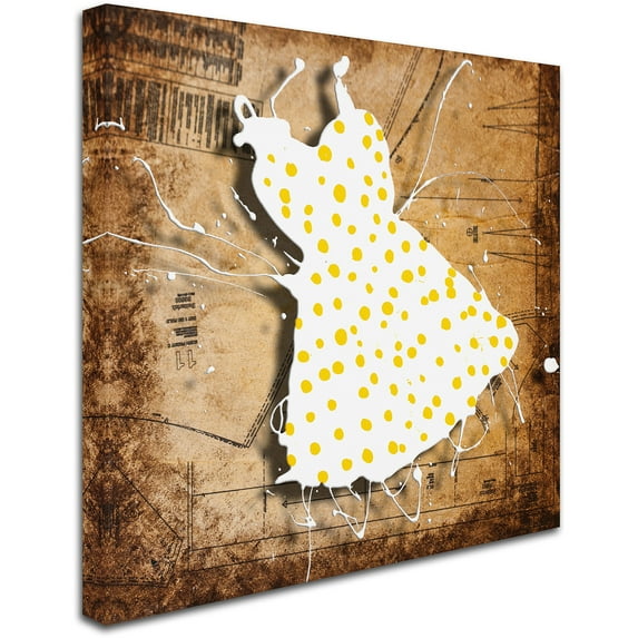 Trademark Fine Art "Yellow on White" Canvas Art by Roderick Stevens