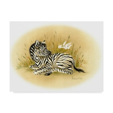 Trademark Fine Art 'Yipes Stripes' Canvas Art by Peggy Harris