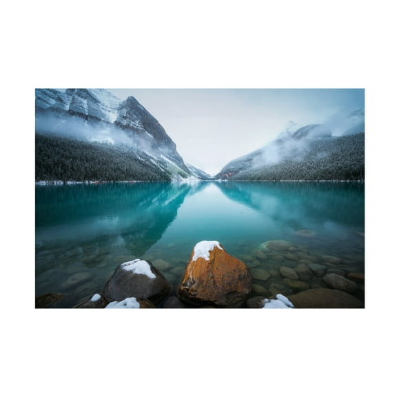 Trademark Fine Art Yongnan Li Foggy Lake Louise Canvas Wall Art