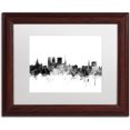thumbnail image 1 of Trademark Fine Art "York England Skyline B&W" Canvas Art by Michael Tompsett, White Matte, Wood Frame, 1 of 4