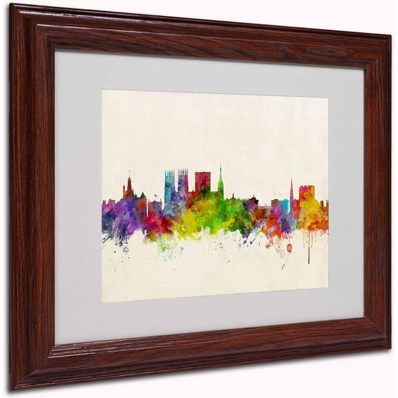 Trademark Fine Art "York England Skyline" Canvas Art by Michael Tompsett, Wood Frame
