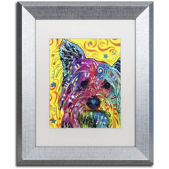 Trademark Fine Art "York I" Canvas Art by Dean Russo, White Matte, Silver Frame