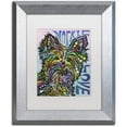 thumbnail image 1 of Trademark Fine Art 'Yorkie Luv' Canvas Art by Dean Russo, White Matte, Silver Frame, 1 of 4