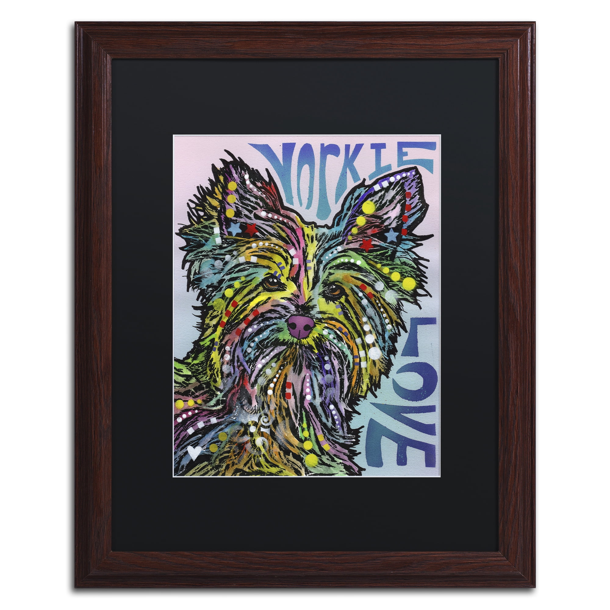 Trademark Fine Art 'Yorkie Luv' Matted Framed Art by Dean Russo