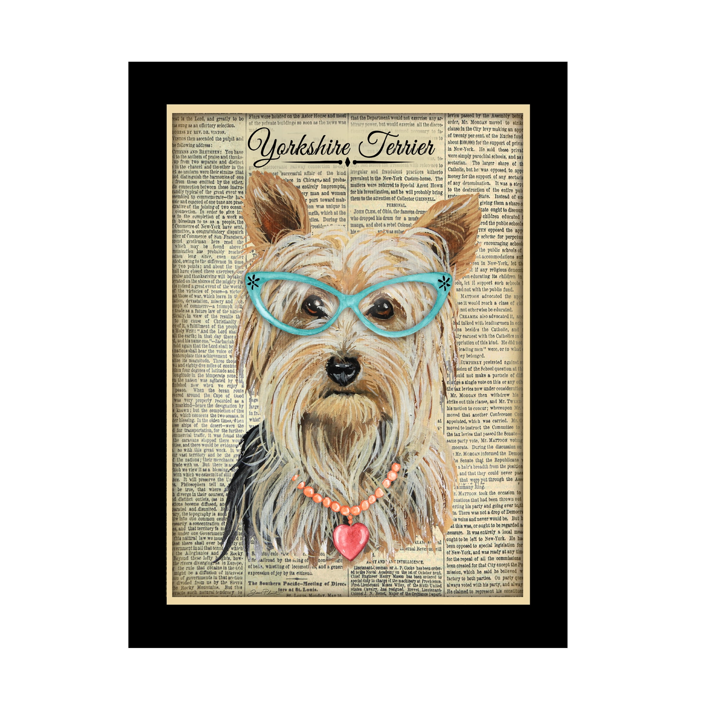 Trademark Fine Art 'Yorkshire Terrier' Canvas Art by Jean Plout