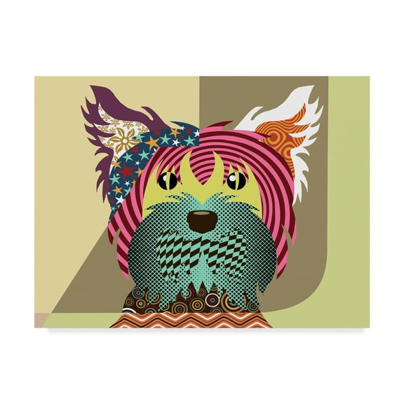 Trademark Fine Art 'Yorkshire Terrier Dog' Canvas Art by Lanre Adefioye