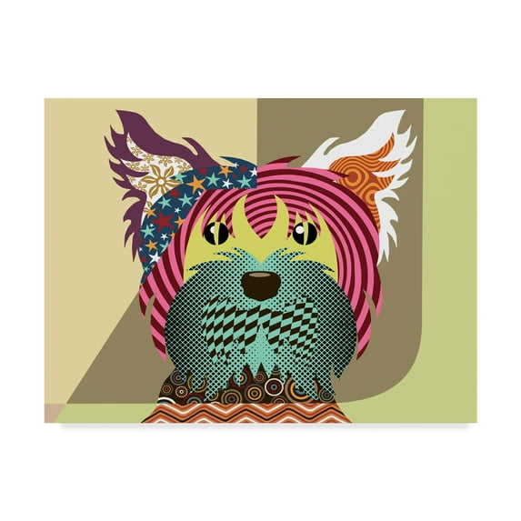 Trademark Fine Art 'Yorkshire Terrier Dog' Canvas Art by Lanre Adefioye