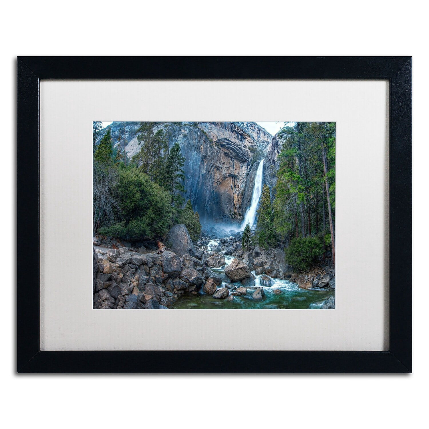 Trademark Fine Art "Yosemite National Park - California-IV" Canvas Art by David Ayash, White Matte, Black Frame